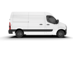 White van on transparent background. 3d rendering - illustration png