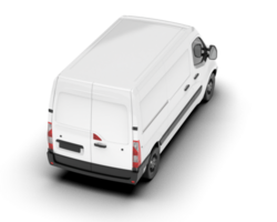 White van on transparent background. 3d rendering - illustration png