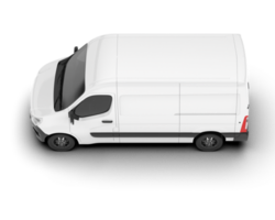 White van on transparent background. 3d rendering - illustration png