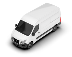 White van on transparent background. 3d rendering - illustration png