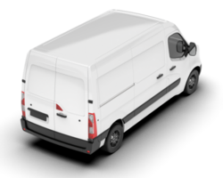 White van on transparent background. 3d rendering - illustration png