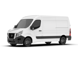 White van on transparent background. 3d rendering - illustration png