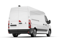 White van on transparent background. 3d rendering - illustration png