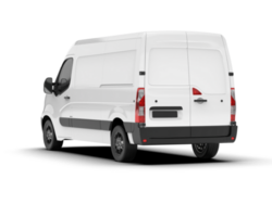 White van on transparent background. 3d rendering - illustration png