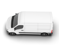 White van on transparent background. 3d rendering - illustration png