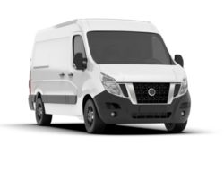 White van on transparent background. 3d rendering - illustration png