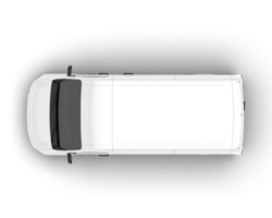 White van on transparent background. 3d rendering - illustration png