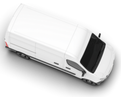 vit skåpbil på transparent bakgrund. 3d tolkning - illustration png