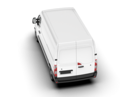 White van on transparent background. 3d rendering - illustration png