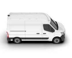 White van on transparent background. 3d rendering - illustration png