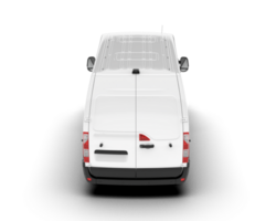 White van on transparent background. 3d rendering - illustration png