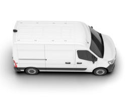 White van on transparent background. 3d rendering - illustration png