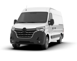 White van on transparent background. 3d rendering - illustration png