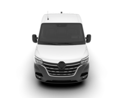 White van on transparent background. 3d rendering - illustration png