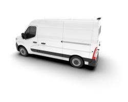 White van on transparent background. 3d rendering - illustration png