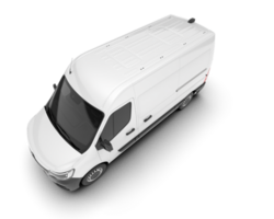 White van on transparent background. 3d rendering - illustration png