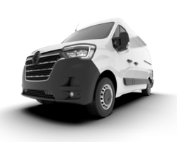 White van on transparent background. 3d rendering - illustration png