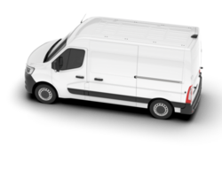 White van on transparent background. 3d rendering - illustration png