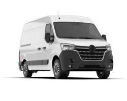 White van on transparent background. 3d rendering - illustration png