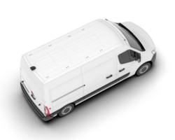 White van on transparent background. 3d rendering - illustration png