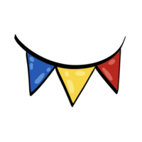 multicolore de fête drapeaux-guirlande. png