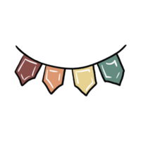 Multicolored festive flags-garland. png