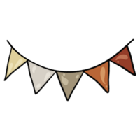 Multicolored festive flags-garland. png