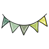 Multicolored festive flags-garland. png