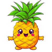 a cute pineapple Generative Ai png