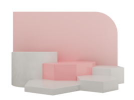 resumen geométrico forma pastel color modelo mínimo moderno estilo pared fondo, para cabina podio etapa monitor mesa burlarse de arriba composición 3d representación png