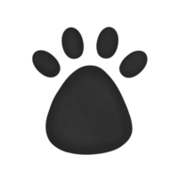 Black Color Cat Footprint png