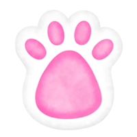 Weiß und Rosa flauschige Katze Pfote png