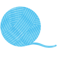 blå ull garn boll , boll av stickning tråd, boll av ull , stickning ull boll png