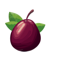 Plum transparent background ,AI Generative png