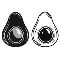 Avocado transparent background,AI Generative png