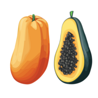 Papaya transparent background ,AI Generative png