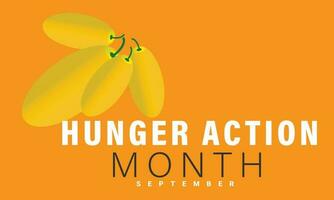 Hunger action month. background, banner, card, poster, template. Vector illustration.