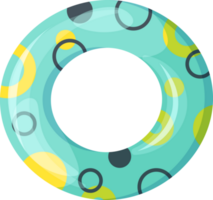 Blue rubber ring for swimming in pool and sea png. Summer time symbol. Circle toy. Illustration isolated on transparent background. png