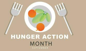 Hunger action month. background, banner, card, poster, template. Vector illustration.