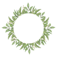 Greenery Leaves and Frames Design png