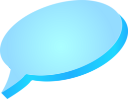 3d blue bubble speech comic empty element design png