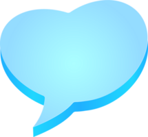 3d blue bubble speech comic empty element design png