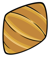 hand drawn croissant icon badge bakery for design menu cafe. Isolated and illustration. png