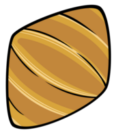 Hand gezeichnet Croissant Symbol Abzeichen Bäckerei zum Design Speisekarte Cafe. isoliert und Illustration. png