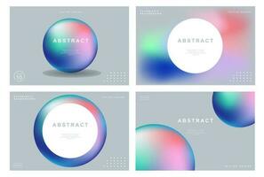 Set of creative covers or posters concept in modern minimal style for corporate identity, branding, social media advertising, promo. Minimalist cover design template with dynamic fluid gradient. vector