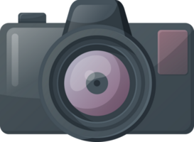 Modern camera png. Illustration isolated on transparent background. png