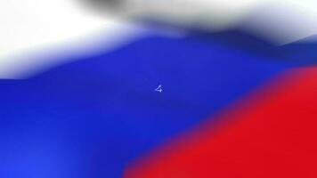 cinco segundos cuenta regresiva con Rusia bandera y fuego Estallar video