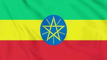 Ethiopie drapeau Animé 4k. video