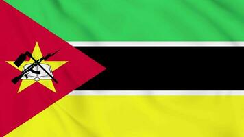 Mozambique vlag geanimeerd 4k. video