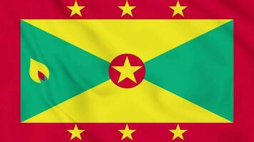 grenada flagga animerad 4k. video